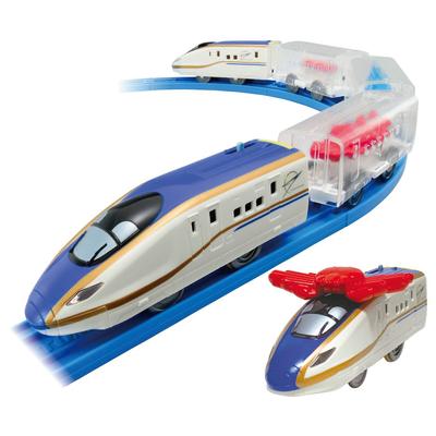 Takara Tomy Plarail Trem de entrega de frutos do mar Série E7 Shinkansen Shinkansen Trem de brinquedo Idades 3+