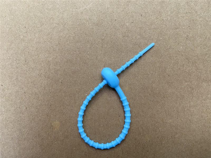 180mm farbenfrohe Silikon-Kaulquappen-Kabelbinder zur DIY-Dekoration von Handtaschen & Kleidung