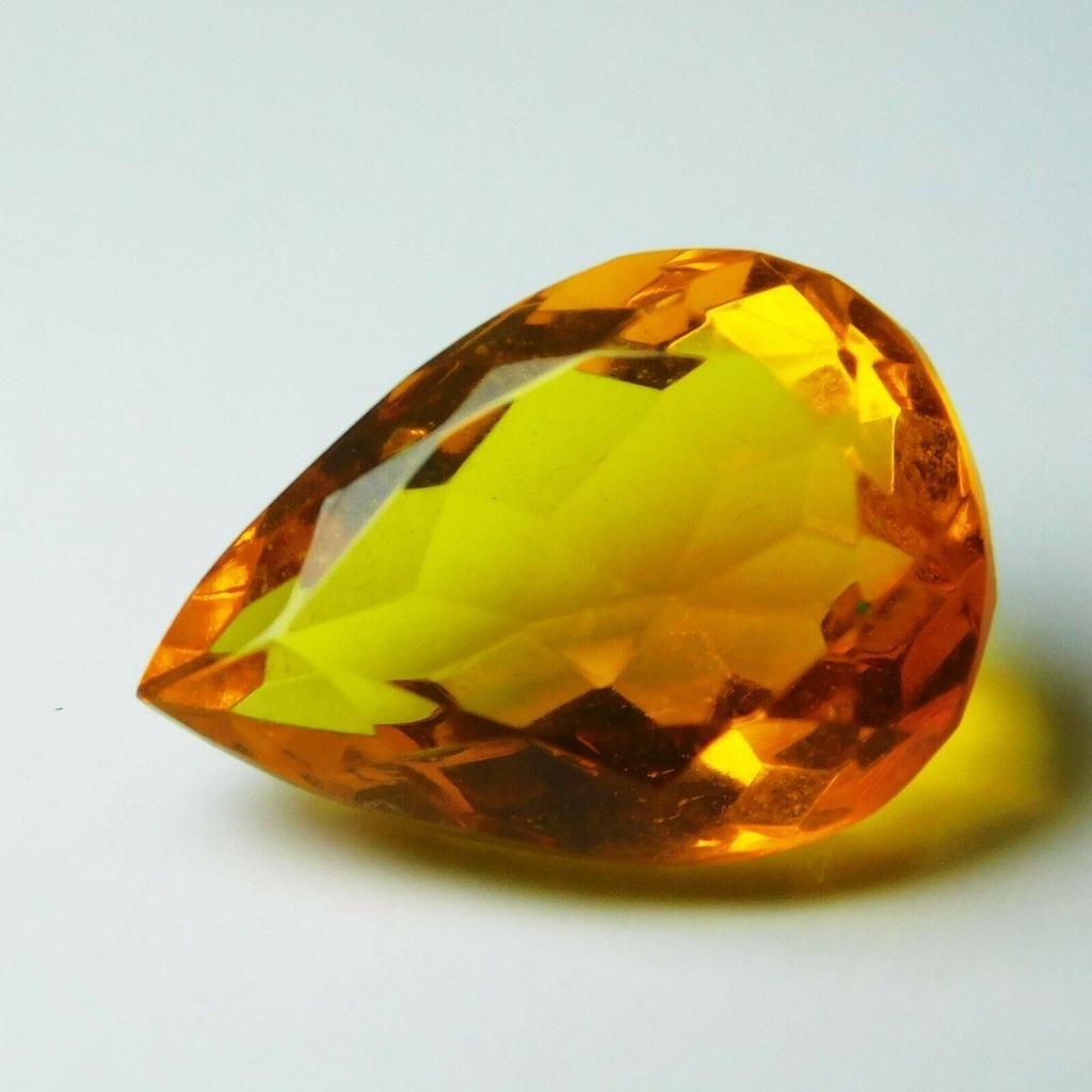 Natural Yellow Sapphire Pear Shape 8.30 Ct Loose Free Ship Gemstone CERTIFIED