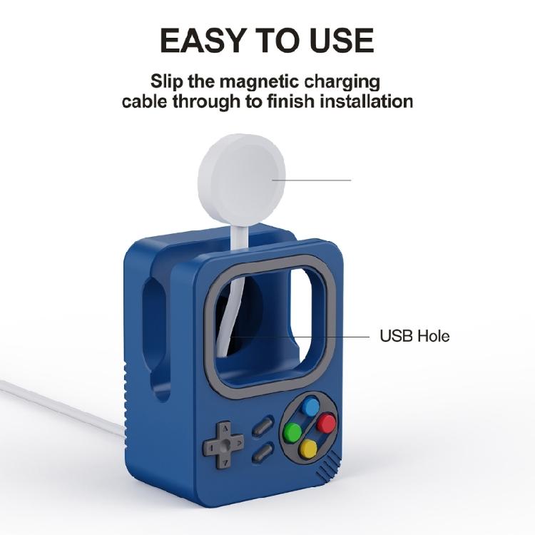 Watch Holder Desk Charging Stand with Silicone Shell, Game Console Design Charging Dock for Study Desk Daily Use