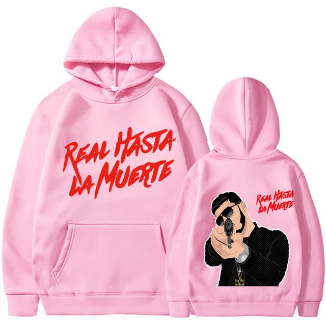 Nová hip-hop Unisex a dámská ležérní teplá sportovní mikina s kapucí Real Hasta La Muerte ležérní sportovní oblečení Unisex a dámské anime pulovry