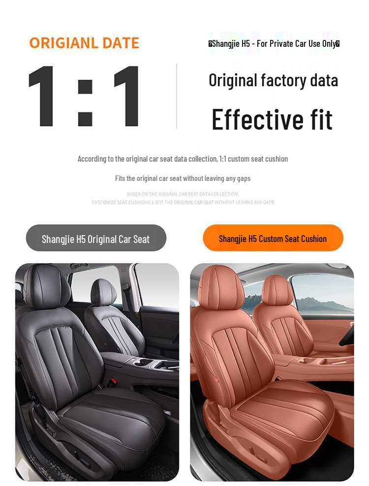 Shangjie H5 Autositzkissen - 25 Stile, Universell, Atmungsaktives Leder, Ganzjahres-Vollabdeckung für Elektroautos