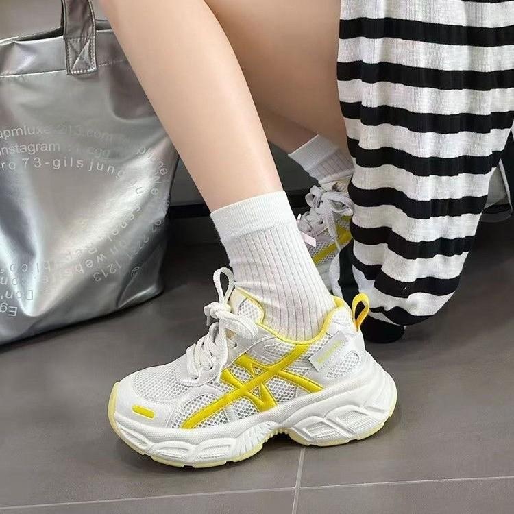 Fashion Versatile Dad Shoes Women 2025 Summer Explosion Small Thick Sole Heightening Sports Mesh Super Fire Casual Shoes