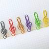 50pcs Assorted Music Note Paper Clips 12mm x 40mm Durable Iron Construction for Everyday Office Use