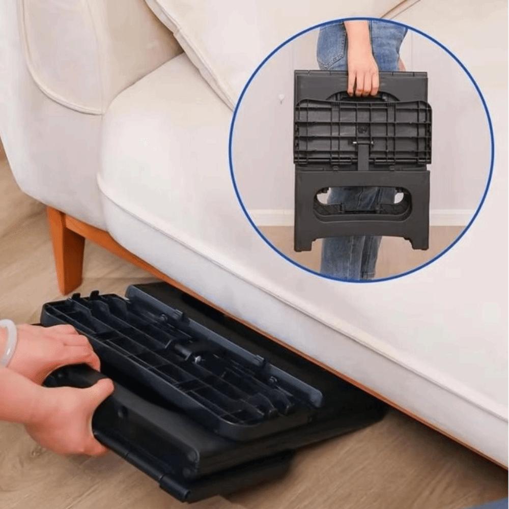 Multi Functional Foldable Stool Stable Support Anti Slip Climbing Stool Lightweight Thickened Plastic Folding Ladder Bathroom
