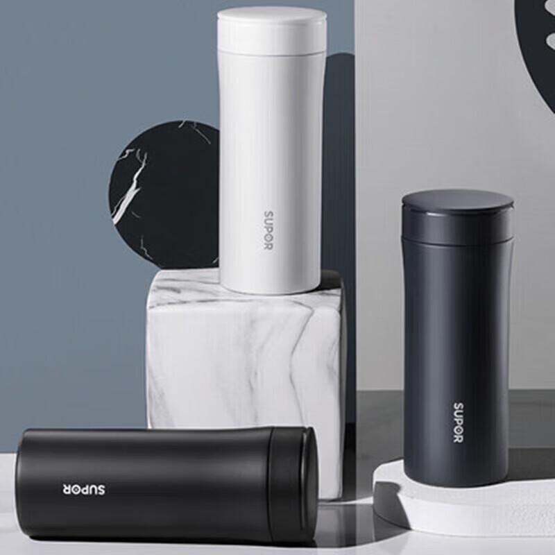 SUPOR 316L Stainless Steel Vacuum Insulated Tea Mug with Infuser