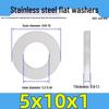 Jinguying Stainless Steel Flat Washer 201/304/316 Standard Size, No Burrs (GB97/DIN125)
