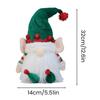 Yousheng 12.6" Lighted Christmas Plush Gnome Handmade Small Light Up Swedish Tomte Elf Battery Operated Winter Tabletop Decoration