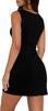 New Spring/Summer Solid Color Sleeveless Sexy Waist-Cinching Hip-Wrapping Short Skirt