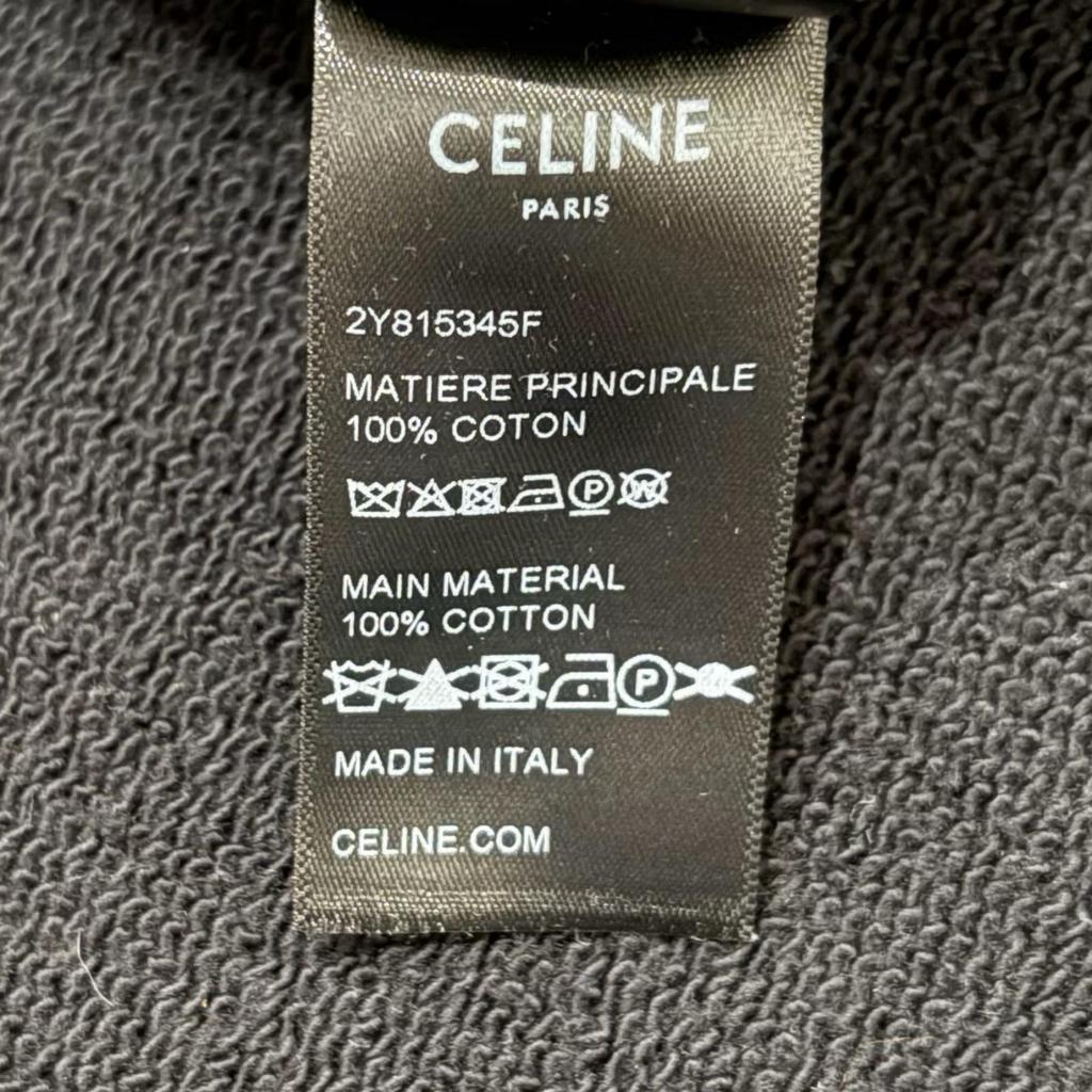 CELINE College Logo Teddy Jacket Black Men's Size M Model 2Y815345F