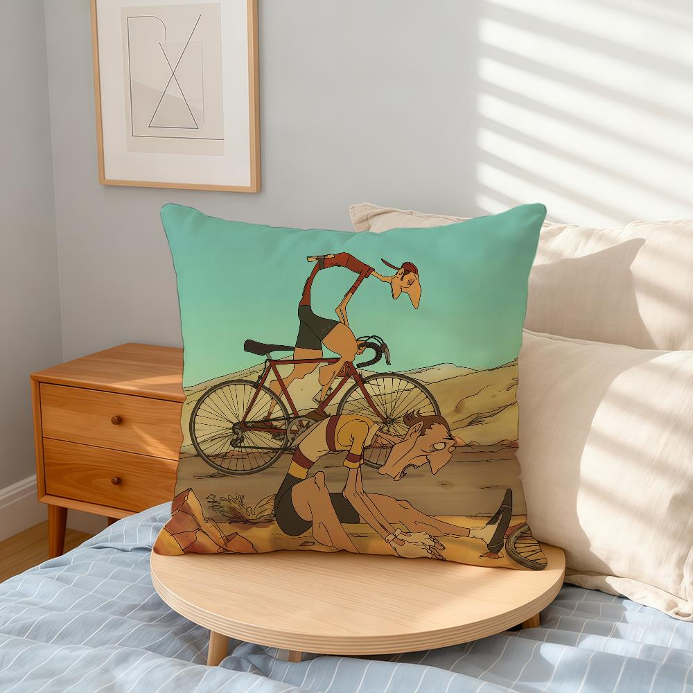 T-Triplets Animation Of B-Belleville cushion cover Home Office Convenient Nordic Simplicity Hit With Zipper Cushion Cover