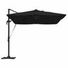 Cantilever Sun Umbrella Black 352 x 251 x 265 cm Polyester and Aluminum
