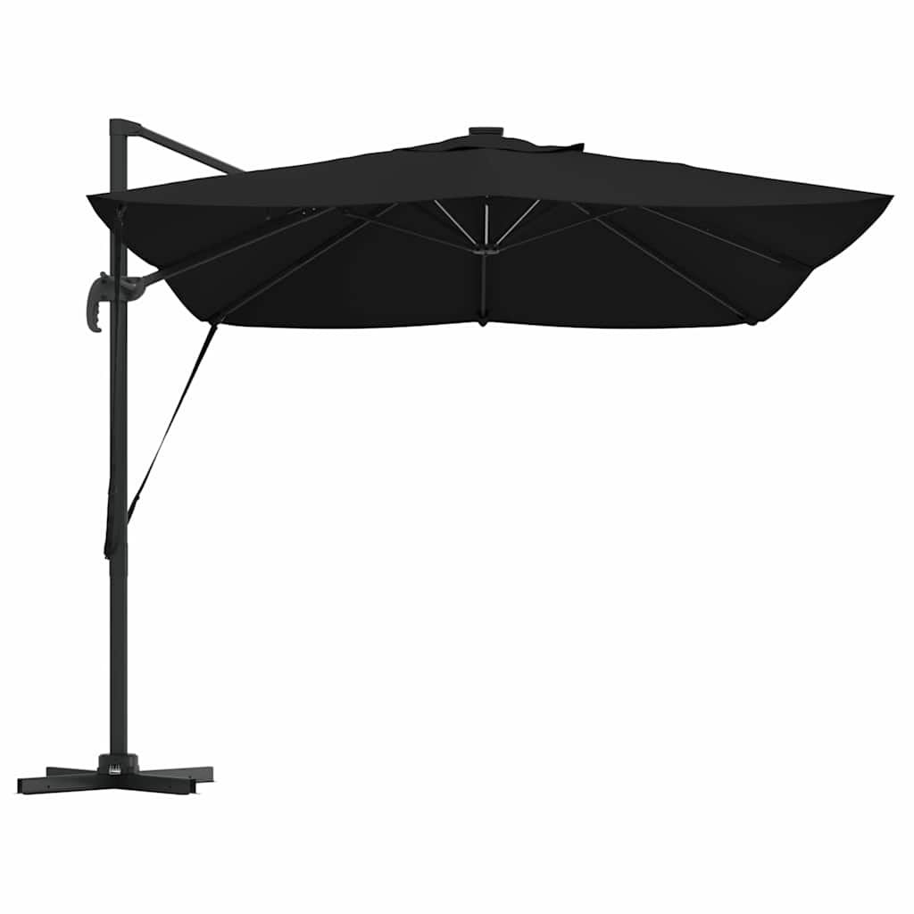 Cantilever Sun Umbrella Black 352 x 251 x 265 cm Polyester and Aluminum