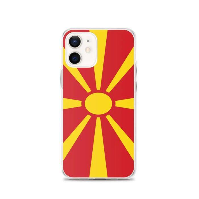 Coque Télephone Drapeau Macédoine du Nord - iPhone 12