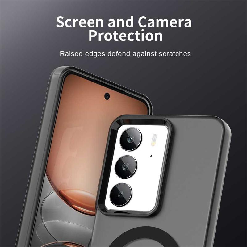 Magnetic Adsorption Wireless Charge Clear Case For Realme C75 Transparent Back Case For Realme C75 Case For Realme C75 6.72 inch