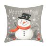 Christmas Printed Throw Pillow Cover Linen Home Sofa Decorative Cushion Festive Atmosphere Cushion