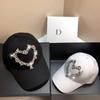 Luxury Rhinestone Baseball Caps for Women Heart Pattern Fashion Women's Hats Cotton Snapback Cap Versatile Girl's Hat Tide