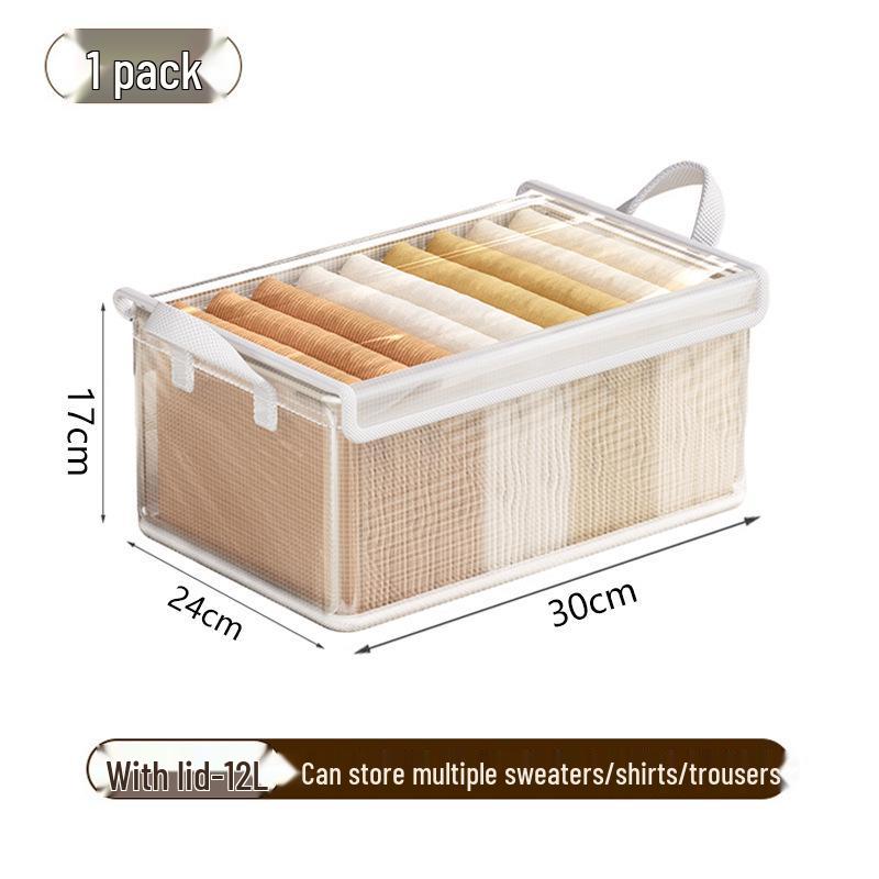 Customizable Transparent Steel Storage Box - Foldable Clothing Organizer