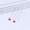 New Simple Fashion Dripping Red Love Ear Line 925 Sterling Silver Jewelry Sweet Cute Peach Heart Popular Earrings  E187