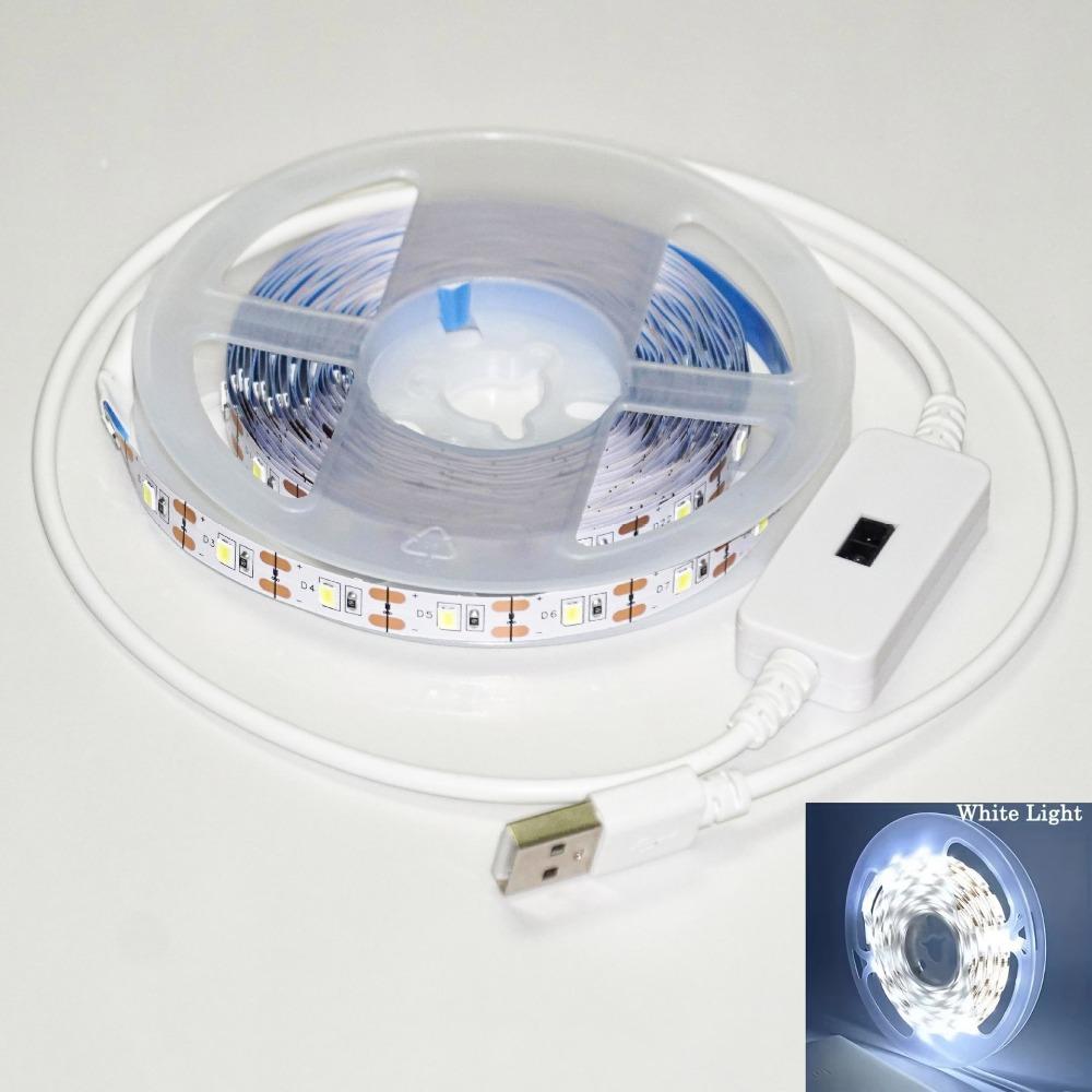 New 5V LED Light Strip Smart Dimmer 1/2/3/4M USB Night Lamp Easy To Instal Hand Sweep Control Night Lights