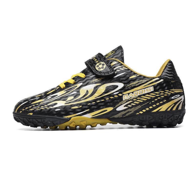 C Luo children's Velcro football shoes men's long nails broken nails middle school children primary school students grass game training shoes