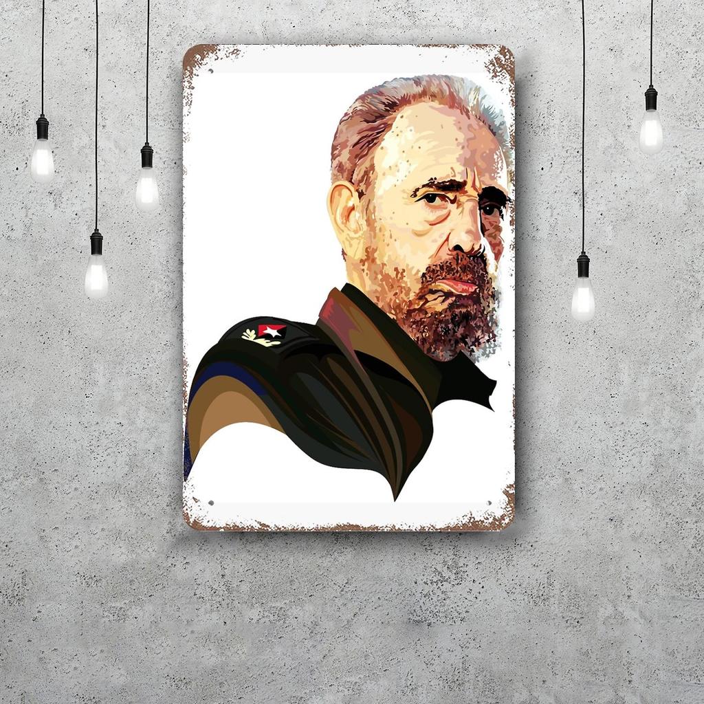 fidel castro Chairman Vintage Metal Tin Signs Posters Decor Retro Metal Plaque Wall Art Decor for Garage Bar