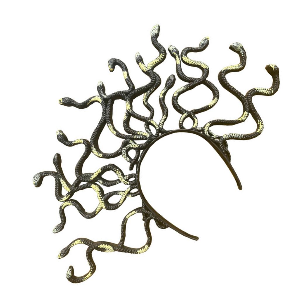 Medusa Halloween Photo Booth Props Metallic Snake Headbands Party Headpiece Crown Headbands for Music Festivals