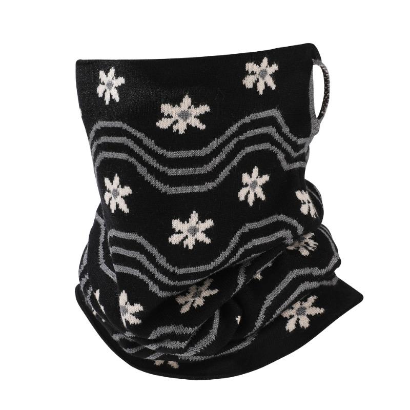 Fashion Versatile Knitted Scarf Autumn and Winter Outdoor Cycling Warm Neck Cover Windproof Half Cover Extended Ear Hanging Mask
