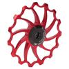 MEIJUN Rear Derailleur Guide Pulley Wheel 15T Ceramic Bearing for Folding Mountain BikesRed