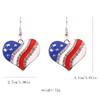The Red, White and Blue Interlaced National Flag Heart-shaped Earrings Are Fashionable, Trendy and Exquisite