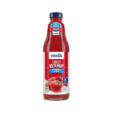 Ketchup de Tomate Veeba Sem Açúcar Adicionado (460gramas) | Contém Adoçante Não Calórico I Sem Sabores Artificiais | Sem Corantes Sintéticos