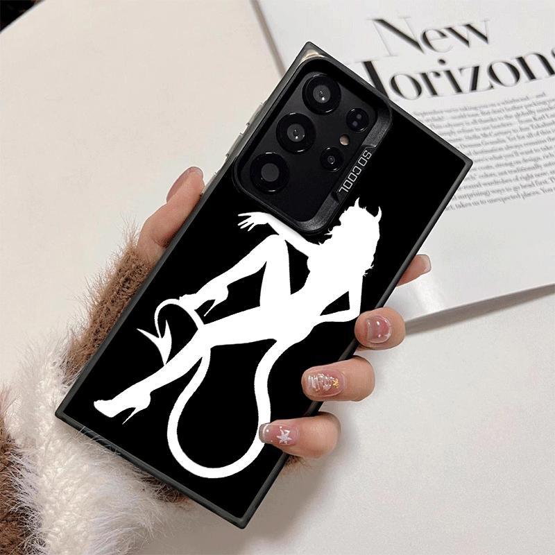 Devil Girl Silhouette Cool Shockproof Phone Case for Samsung Galaxy S26 Edge S25 Ultra S24 FE S23 Plus S21 Cover Anti Fall Funda