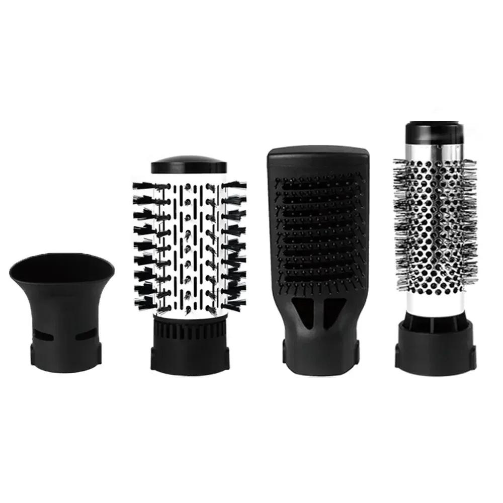 Hot Air Brush 4 Head Replaceable Hair Dryer Comb Electric Straightener Negative Ions Blower Curler Hair Machine Home-appliance