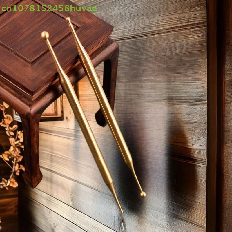 Acupuncture Pen Stainless Steel/Brass Manual Body Trigger Point Probe Pen Deep Tissue Massage,Dual Head Facial Reflexology Tools