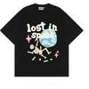 Nieuw Katoen Punk T-shirt Streetwear,Hip Hop Schedel Skelet Letter Print Gothic Rock T-shirt,Harajuku Casual Korte Mouw Tee