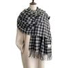 New imitation cashmere plaid scarf women's autumn and winter Korean atmosphere thickened warm scarf shawl