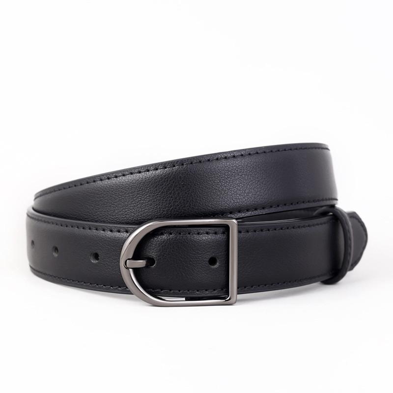 Genuine Leather Womens Belt With Metal Pin Buckle For Casual Or Office Wear