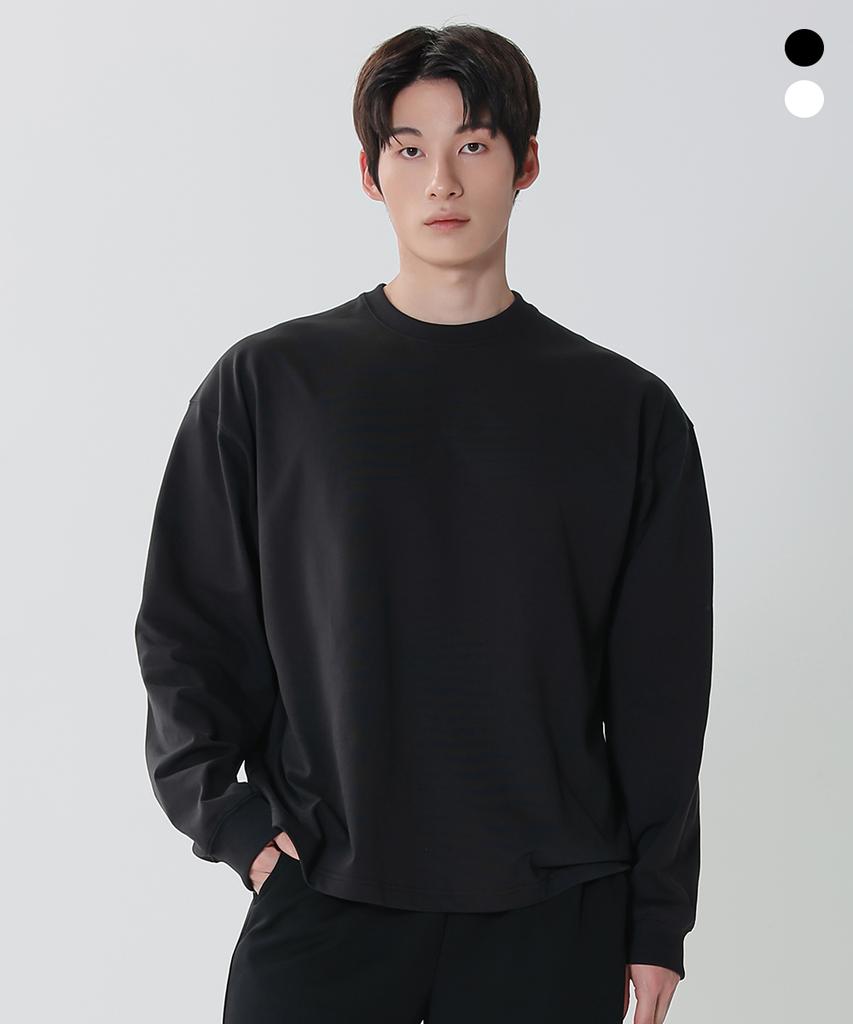 Moldeun Heavy Cotton Plain Oversized Long Sleeve
