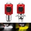 High Low Beam H4 Scooter Spotlights With Fan Dual Color DRL Beam Light  Road Safety