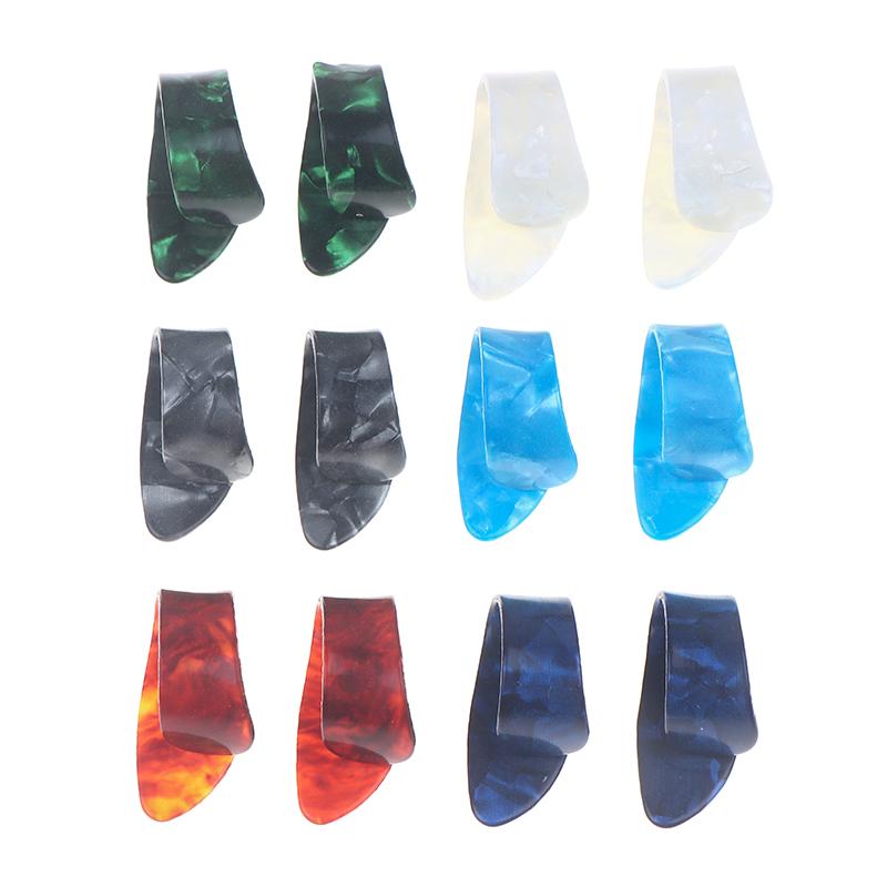 

12Pcs Guitar Finger Picks Thumb/Index Sizes Fingerstyle Protector Anti-Slip Design Bass Acoustic/Electric Guitar B