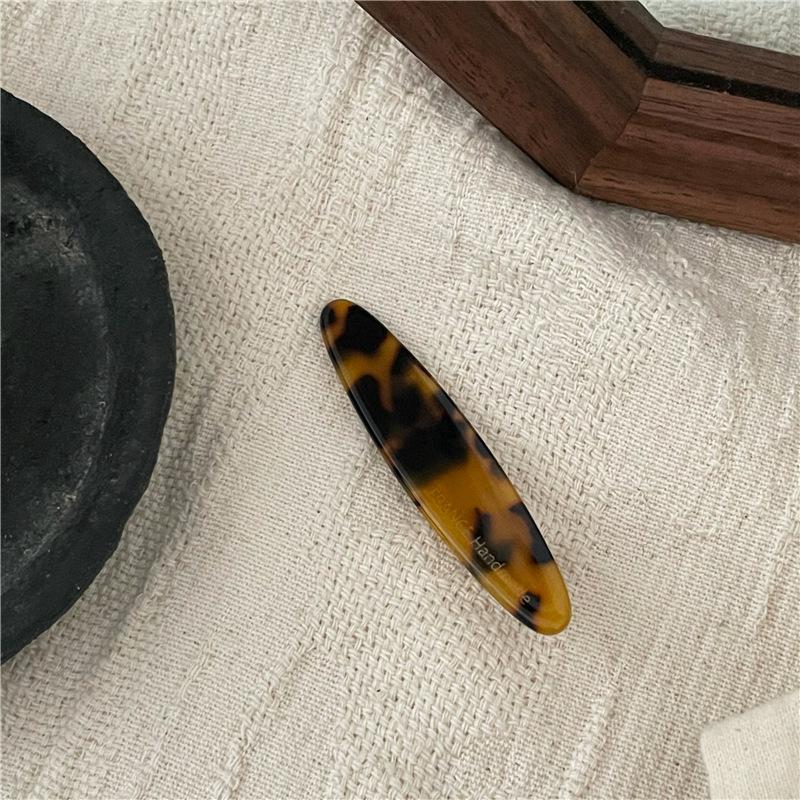 1PC Acetate Hair Side Clip Oval Geometric Bangs Hairpin Women Girls Simple Elegant Duckbill Clip Barrettes Hair Styling Accessories