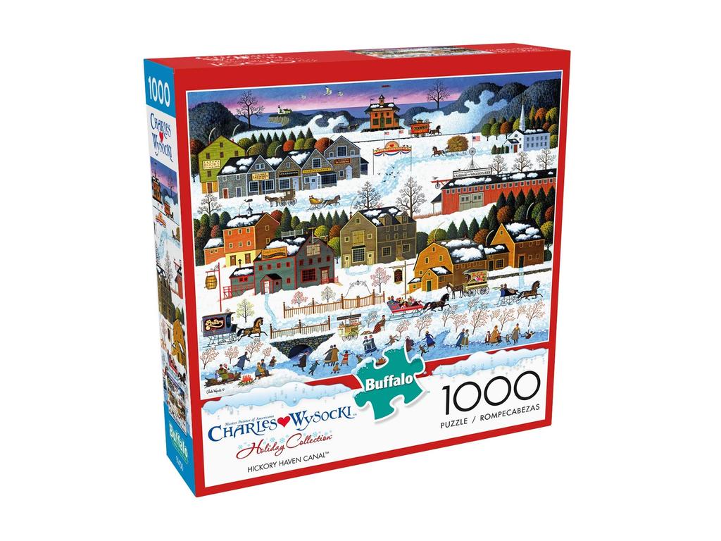 Buffalo Games Charles Wysocki Hickory Haven Canal 1000 Piece Jigsaw Puzzle for Adults Challenging Puzzle Perfect for Game Night Completed puzzle