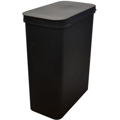 KOKUBO Lixeira com Poeira Simples Feita em Estrutura Vertical Plástico Comercial Espaço de Vivência Lixo Caixa de Poeira KM-602 Tampa, Caixa, Preto, 28L, Japão, Abertura,