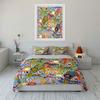 Colorful Animals Pattern Decor Set Soft Comfortable Duvet Cover Bedding Set Included 1*Duvet Cover & 2*Pillowcases, Gift