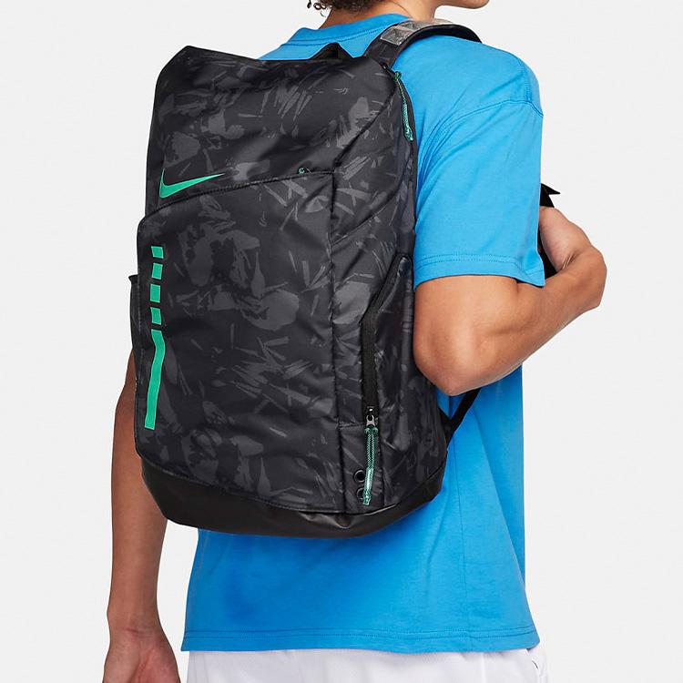 Nike Letter Logo Fabric Backpack Unisex Backpacks Black Coal-Black Stadium-Green FN0943010