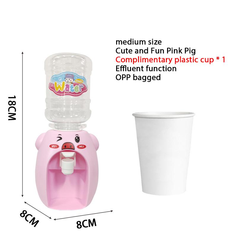 

Мини-детская игрушка с двойным диспенсером для воды с милым розовым, синим, холодной/теплой водой, соком, молоком, питьевой фонтанчиком, имитация кухонных игрушек