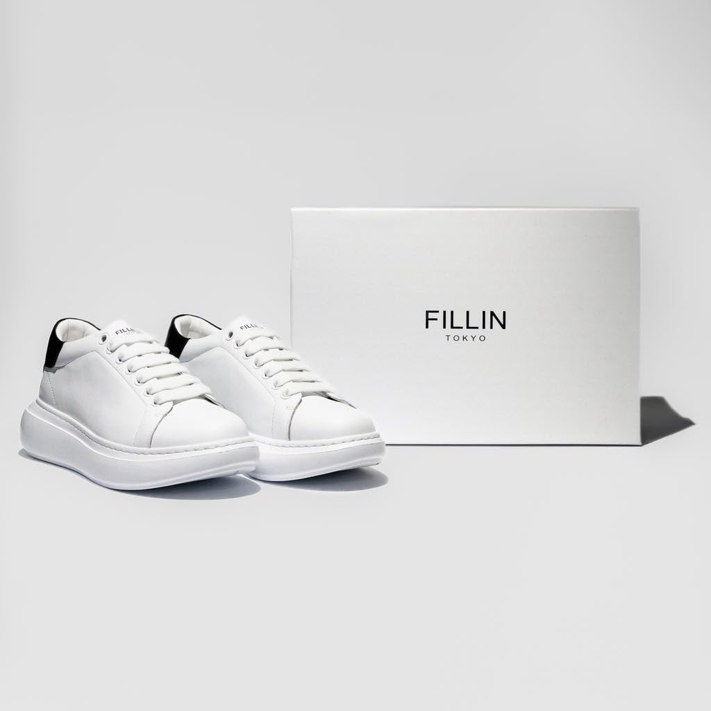 [FILLIN] Sneakers LUCENT WHITE&BLACK 25cm White & Black Secret Sneakers Shoes Platform White & Black Unisex +7.0CM Comfortable Undetectable Height Inc