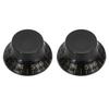 Uxcell 2 Stück Schwarze Gitarreneffekte Pedal-Regler Kunststoff Acryl-Einsatz E-Gitarren-Regler Verstärker Gitarre Bass Lautstärke-Regler 1/2"