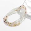 Creative Multi Layer Boho Ethnic Style White Colorful Seed Bead Beach Jewelry Elastic Waist Chain