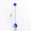 Star Coffee Spoon Colorful Crystal Glass Tea Spoons Long Handle Mixing Round Spoon Dessert Cake Scoops Kitchen Tableware